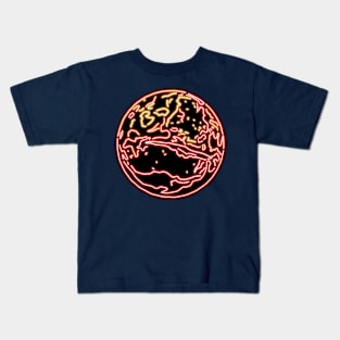 Electric Solar System Neon Mars Kids T-Shirt